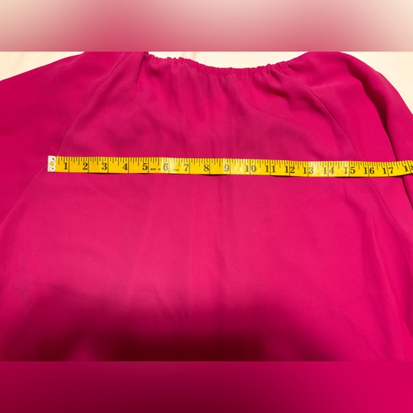 Eloquii pink top with neck ties, 20 - Picture 8 of 11